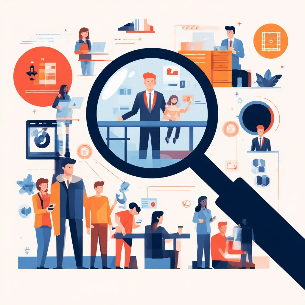Abstract hiring visual