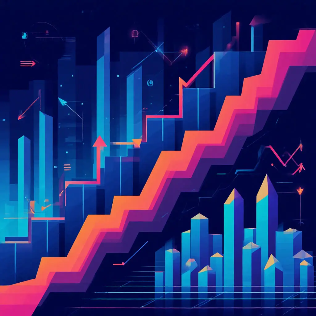 Abstract career growth visual